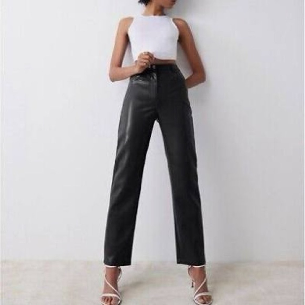 Wilfred Black Leather Pants